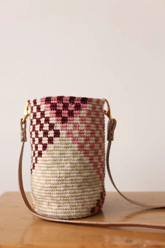 Mochila Checkers Petunia Pink Asa Cuero